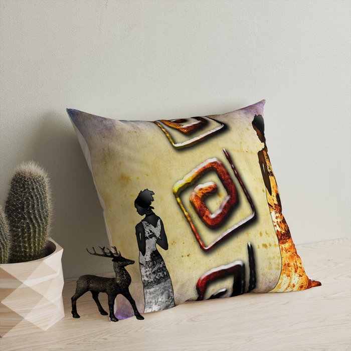 Aberto Design Cojín Multicolor 43 x 43 cm con Relleno de Silicona
